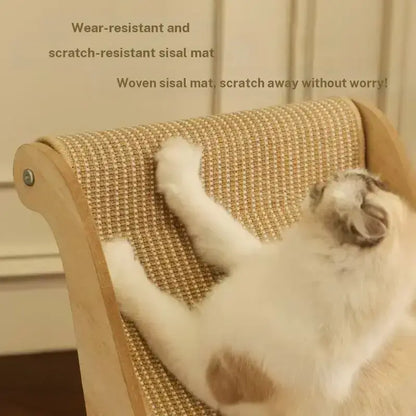 Multi-Functional Cat Scratching Board and Rocker Bed - Durable Natural Sisal and Jute Pet Furniture for Scratching and Relaxation, Self-Cleaning Kitty Lounge Chair, Ideal Gift for Cats