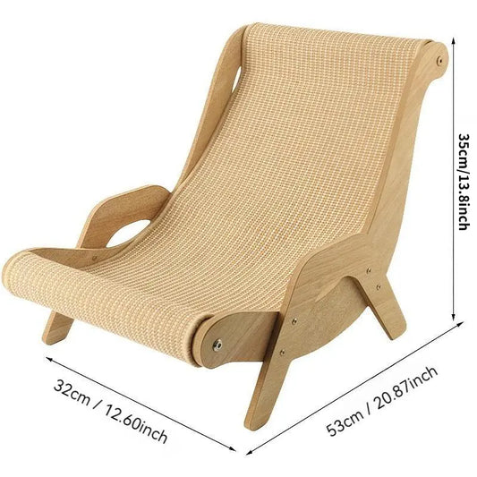Multi-Functional Cat Scratching Board and Rocker Bed - Durable Natural Sisal and Jute Pet Furniture for Scratching and Relaxation, Self-Cleaning Kitty Lounge Chair, Ideal Gift for Cats