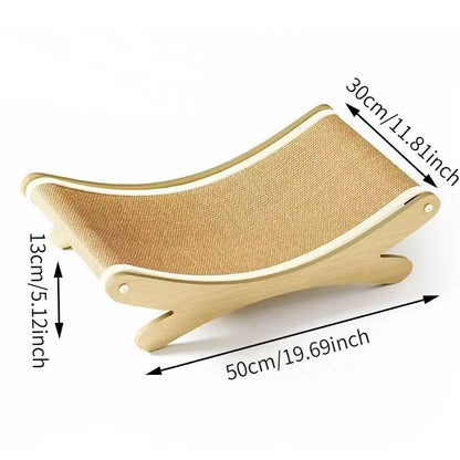 Multi-Functional Cat Scratching Board and Rocker Bed - Durable Natural Sisal and Jute Pet Furniture for Scratching and Relaxation, Self-Cleaning Kitty Lounge Chair, Ideal Gift for Cats